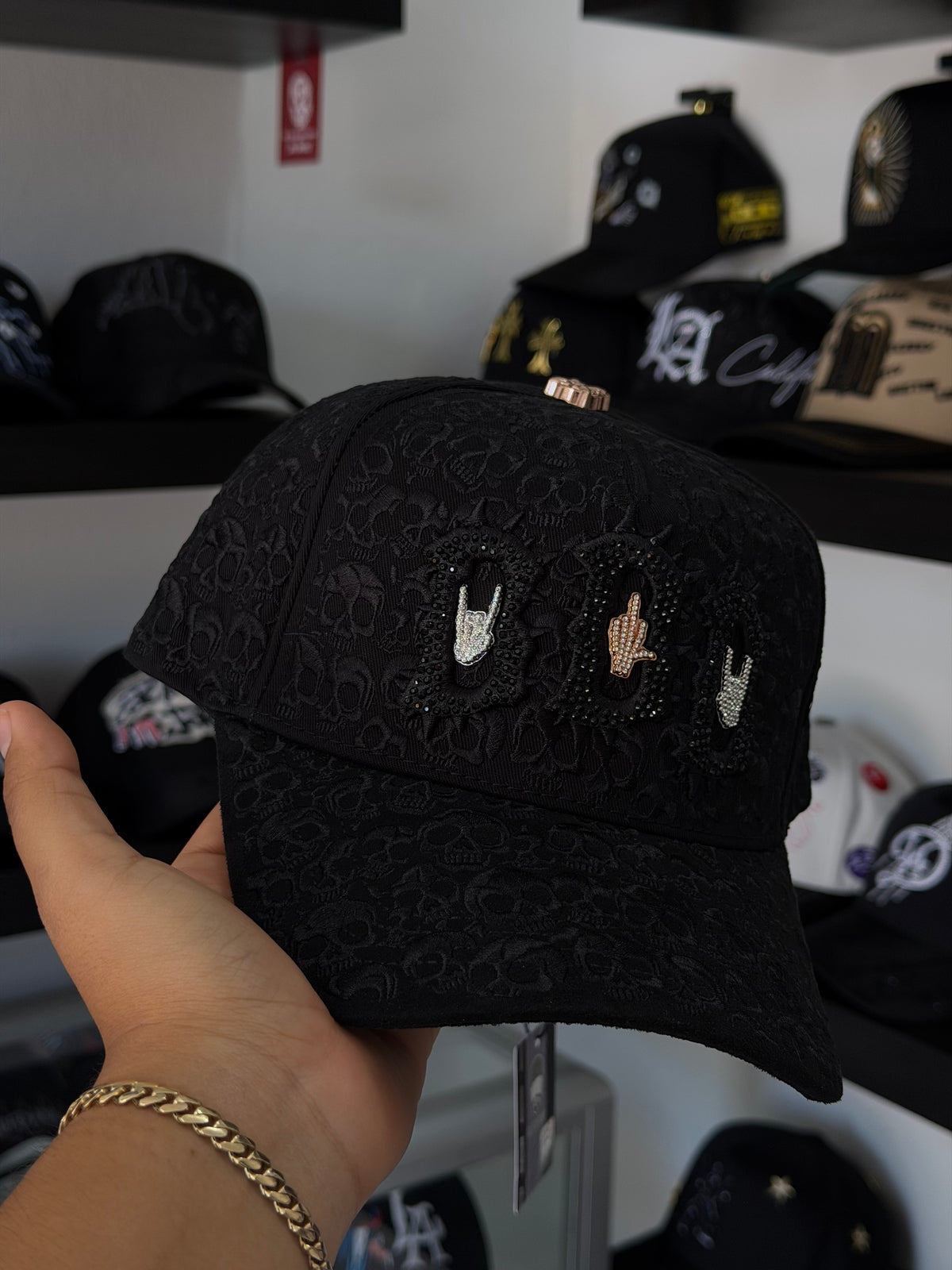 BARBAS HATS "BBB HAND SKULL"